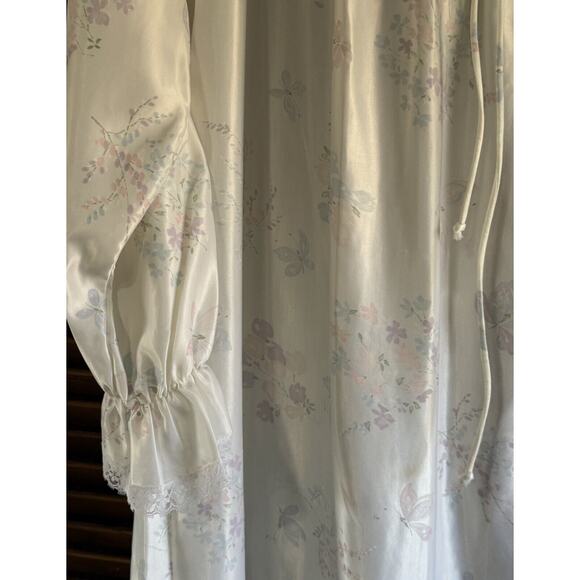 Vintage Barbizon Cuddleskin Lilac Nightgown Santin Cotton Size Lg NEW w tags3083 - Picture 4 of 14